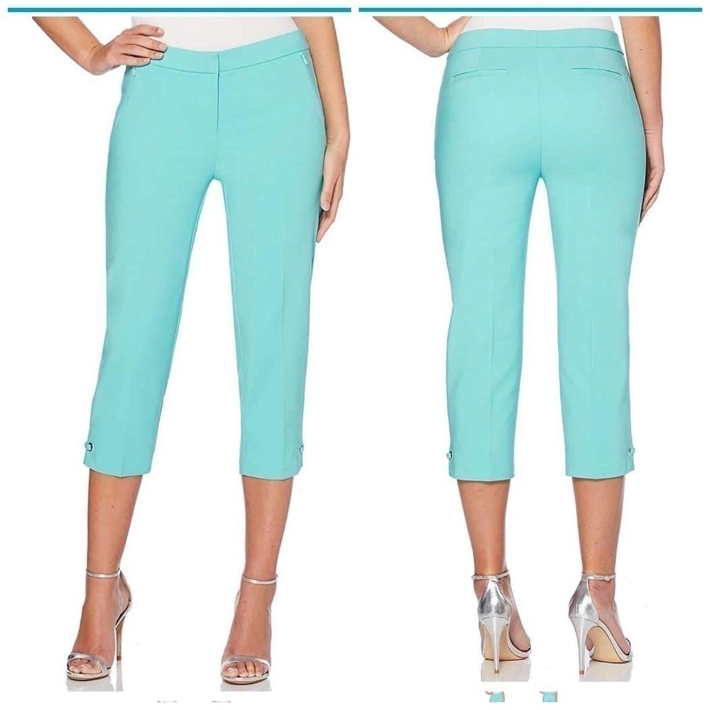 RAFAELLA Satin Twill Capris Pants size 10 NWT